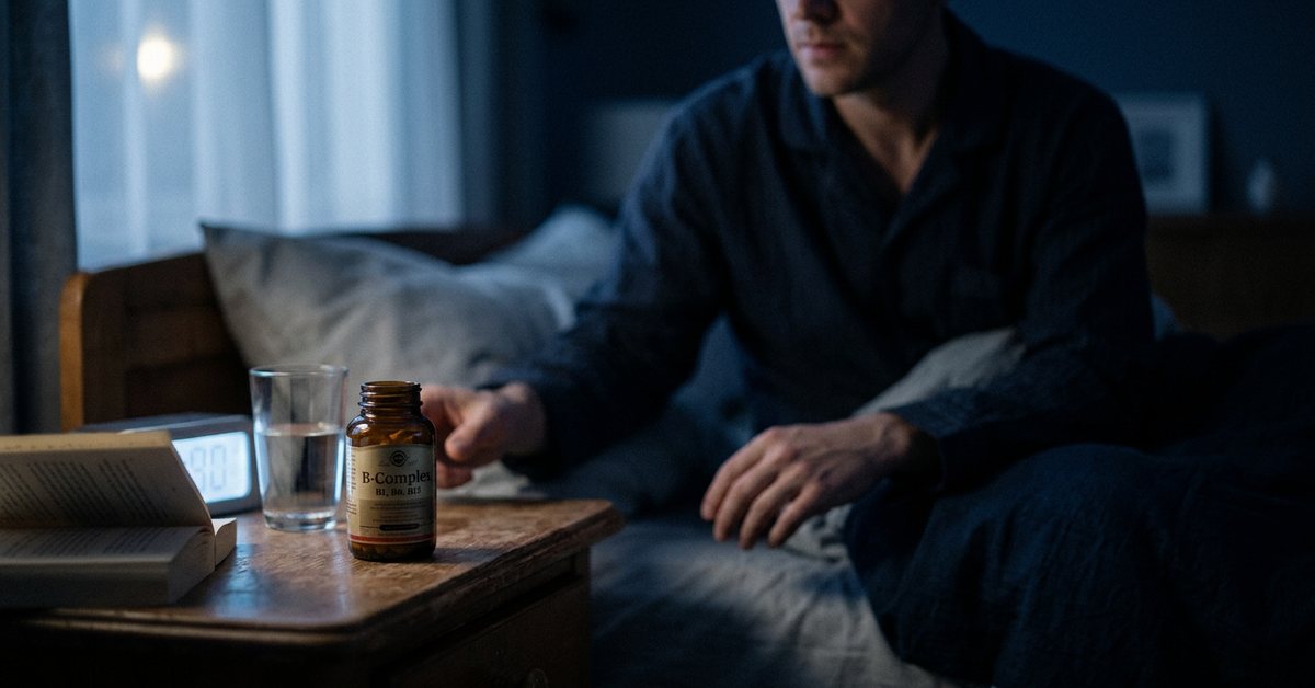 B group vitamins B1, B6 and B12 keeping you wide awake - photographed for the Why Can't I Sleep guide. Images and Photos created by www.why-cant-sleep.com