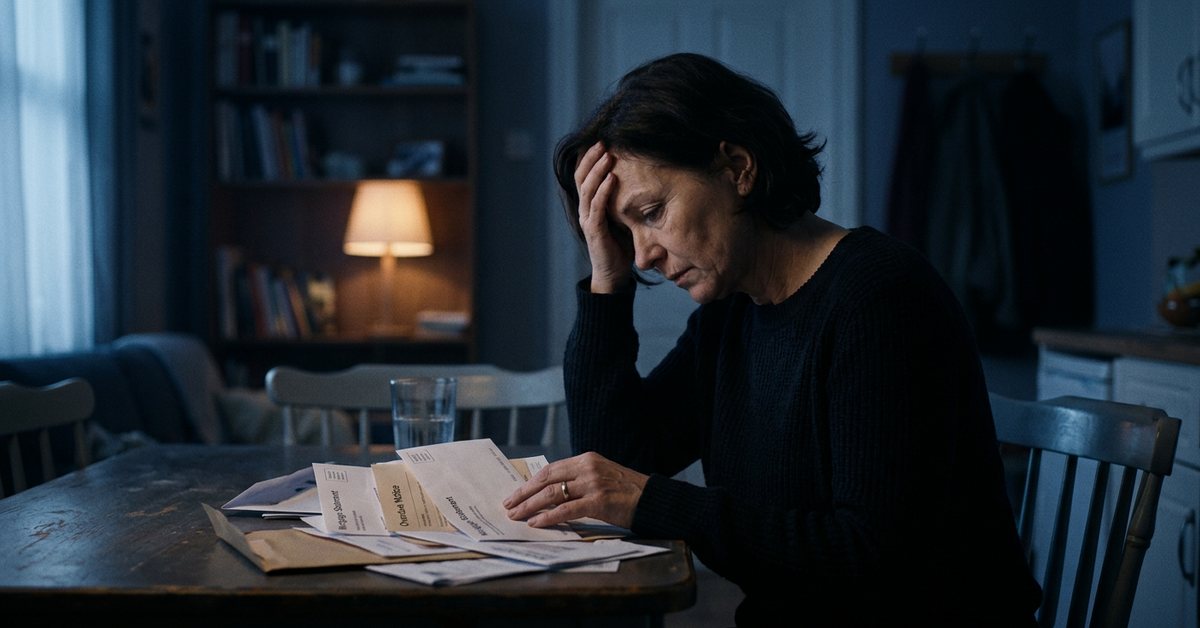 Money worries, mortgage stress and sleepless nights - photographed for the Why Can't I Sleep guide. Images and Photos created by www.why-cant-sleep.com